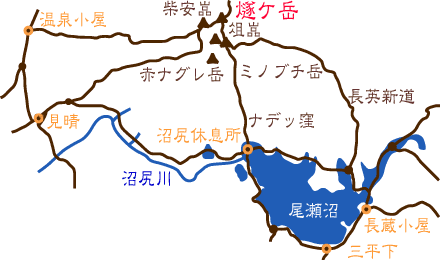 燧ケ岳　地図